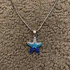 sparkly starfish necklace